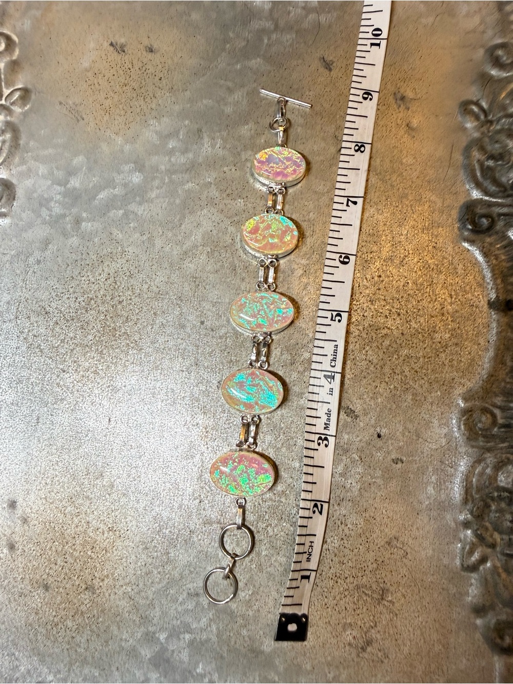 Australian Triplet Pink-Green Disc Bracelet - Women Jewelry